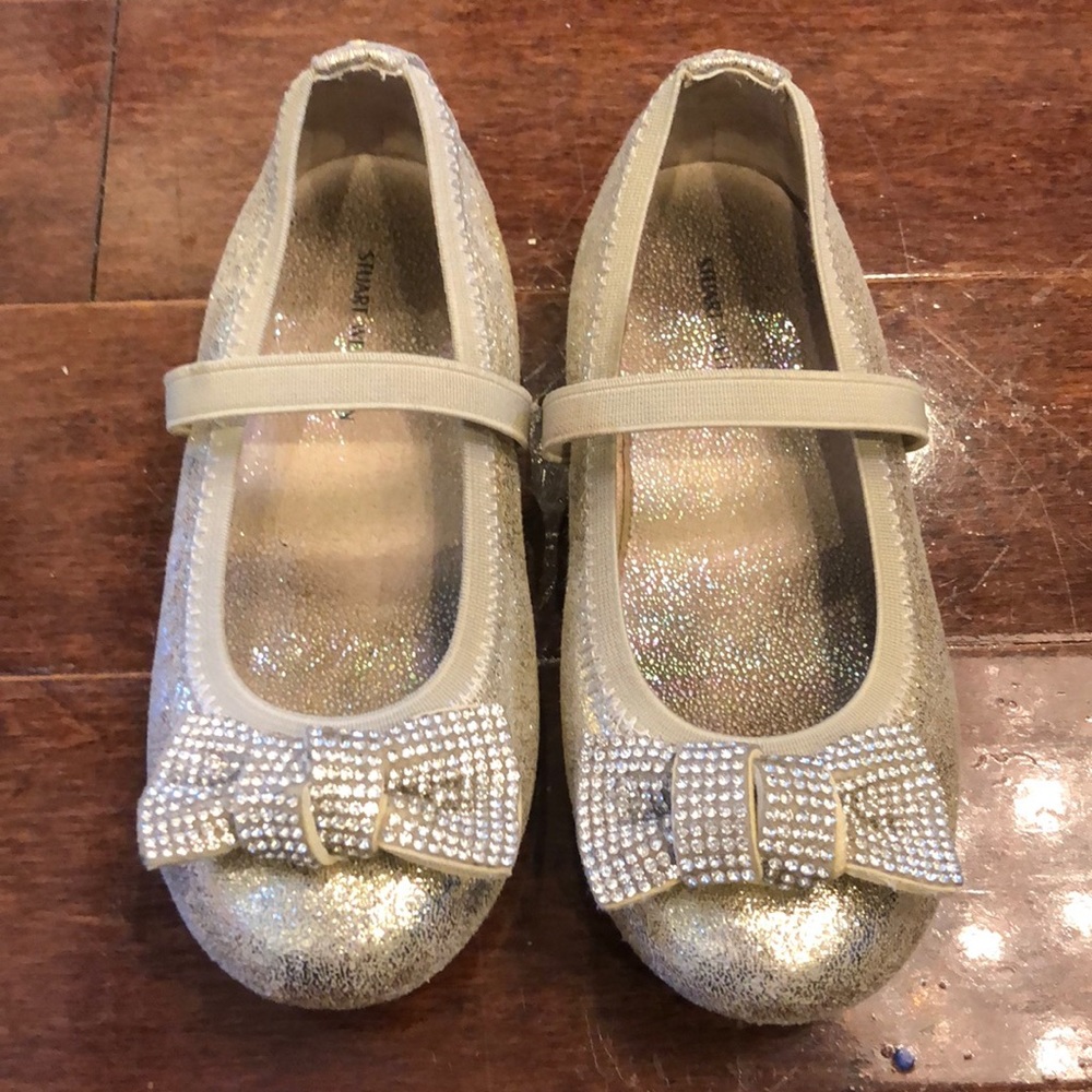 Stuart Weitzman gold sparkle flats * Toddler 8 *